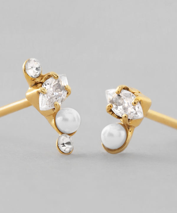 パール×ビジューアシメピアス[Sheerchic]