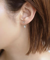 ビジュー×フラワーバックキャッチピアス