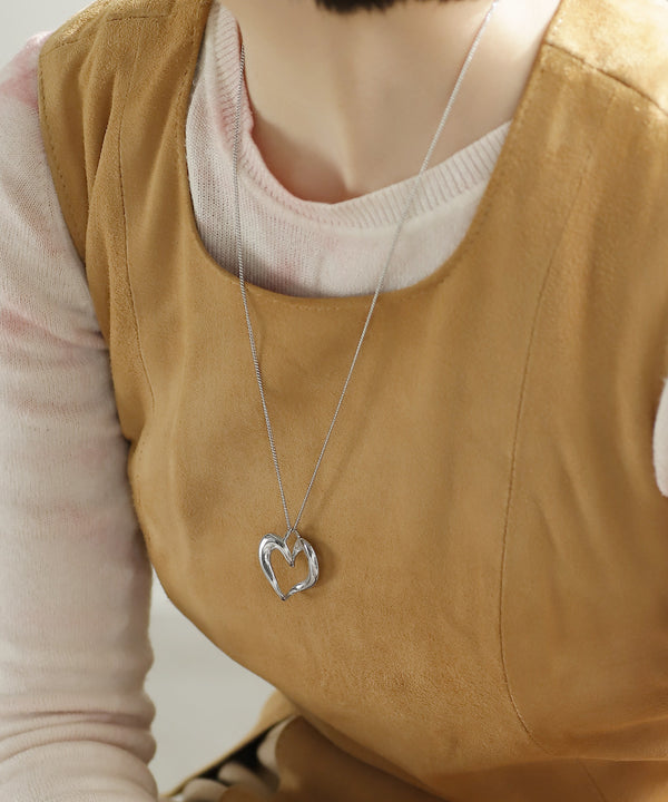 メタルハートネックレス