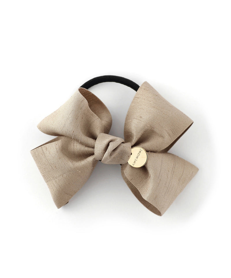 Slub-woven mirror ribbon hair tie