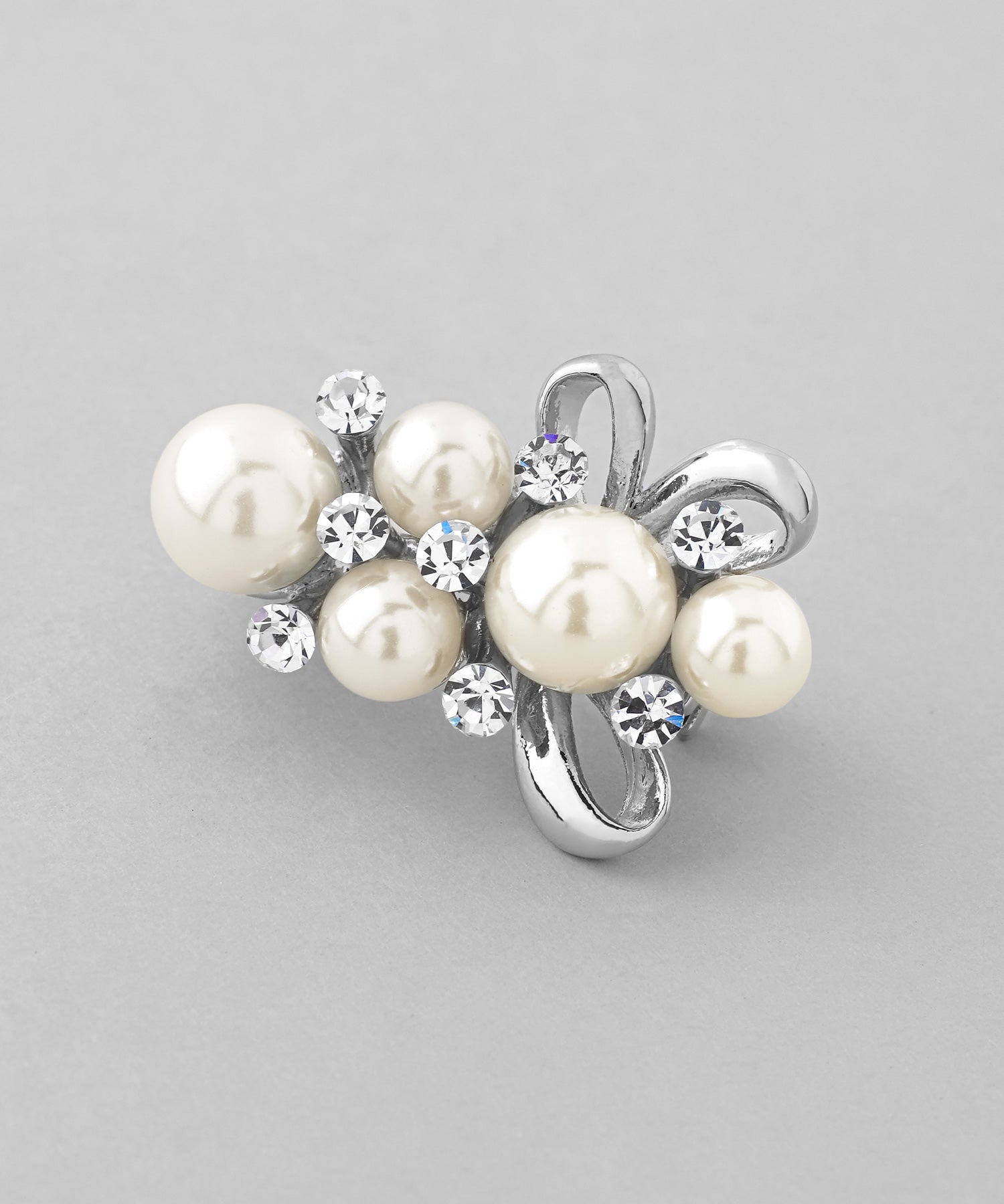 ANEMONE】パール×ビジューミニブローチ｜アネモネ・シエナロゼ