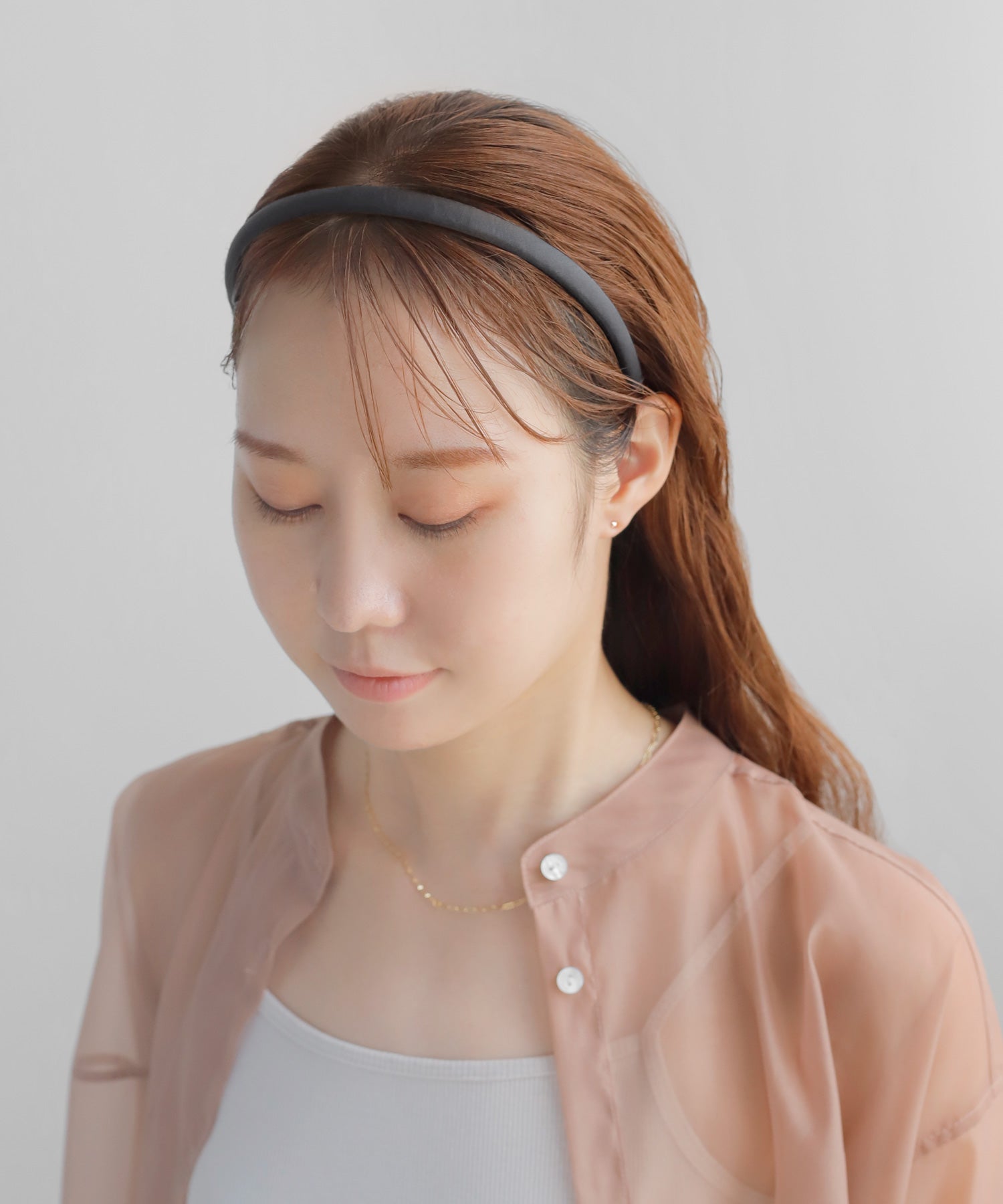 ANEMONE】サテン調スリムカチューシャ｜アネモネ・シエナロゼ