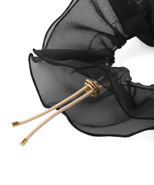 Drawcord organza scrunchie