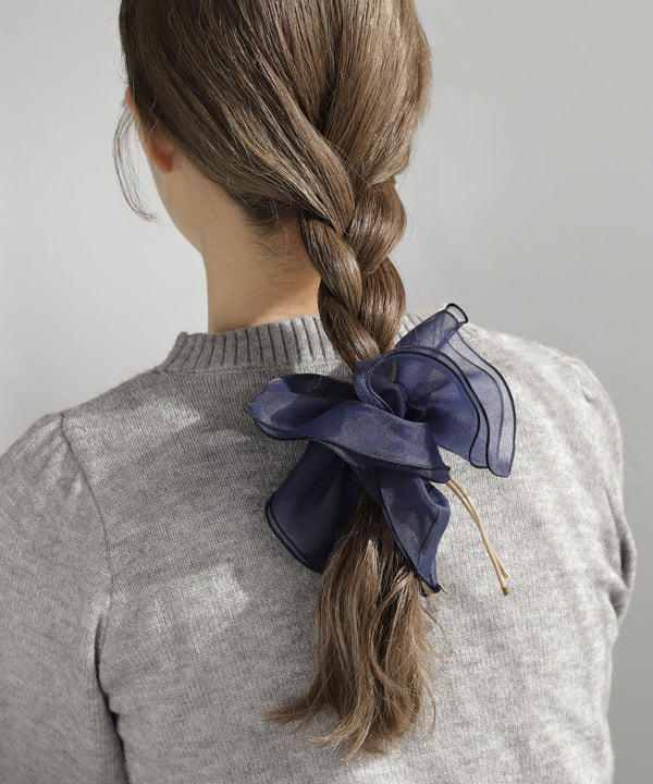 Drawcord organza scrunchie