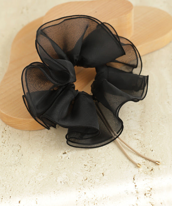 Drawcord organza scrunchie
