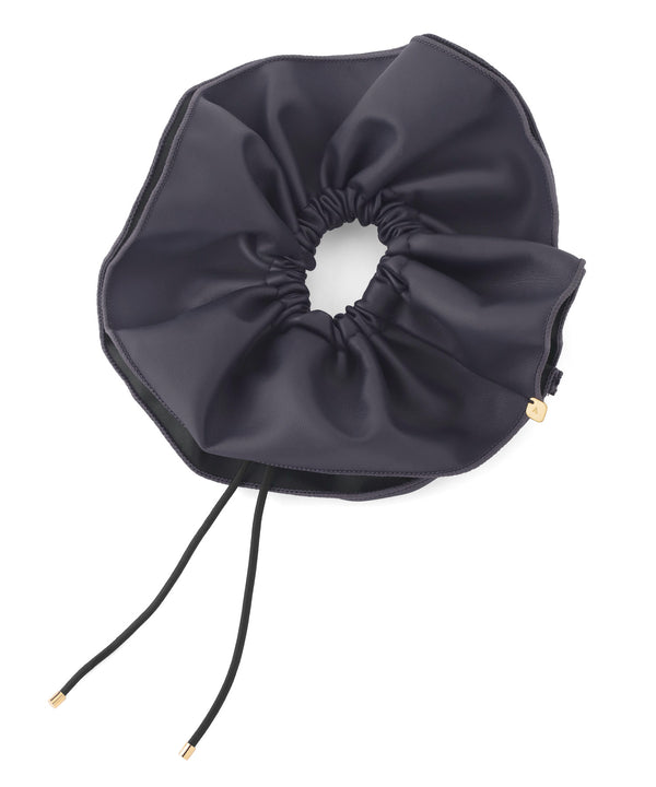 ANEMONE】ドローコードレザー調シュシュ｜アネモネ・シエナロゼ