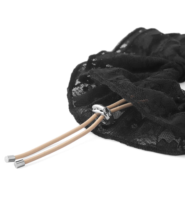 Drawcord lace scrunchie