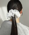 Drawcord lace scrunchie