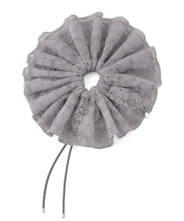 Drawcord lace scrunchie