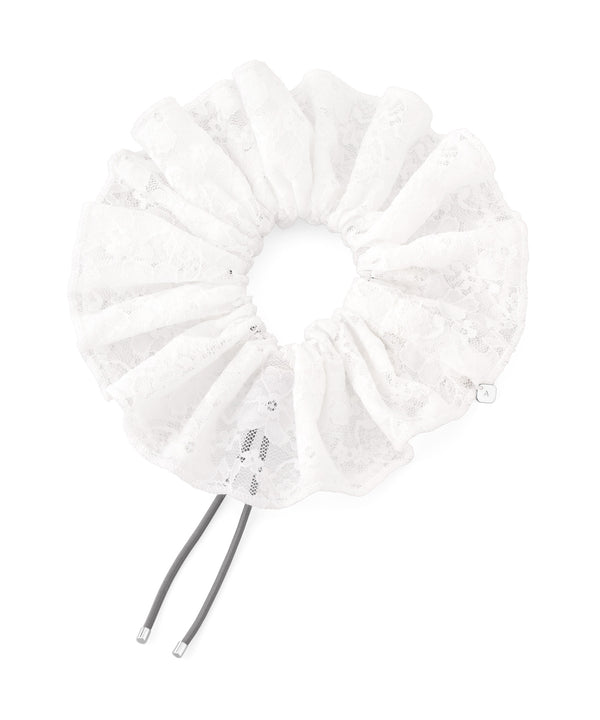 Drawcord lace scrunchie