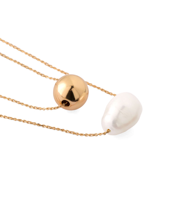 パール×スフィア2連ネックレス[Sheerchic]