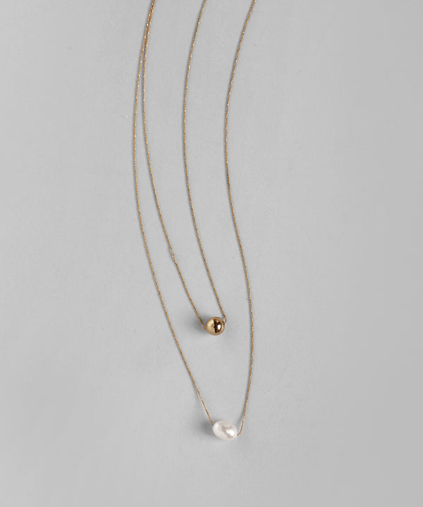 パール×スフィア2連ネックレス[Sheerchic]