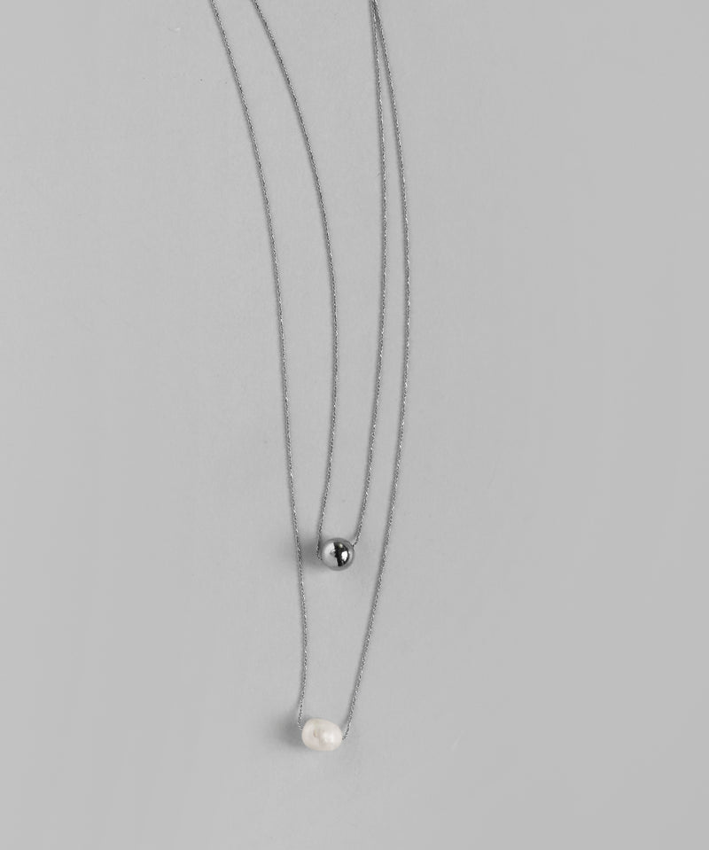 パール×スフィア2連ネックレス[Sheerchic]