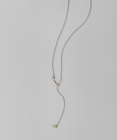 Combination Color Y-shaped Necklace [Sheerchic]