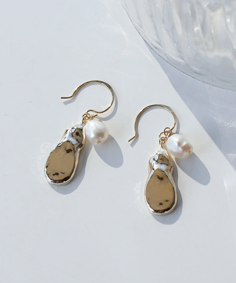 パールとメタルのピアス[C][Ownideal]