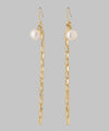 Pearl x Chain Earrings [Sheerchic]