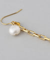 Pearl x Chain Earrings [Sheerchic]