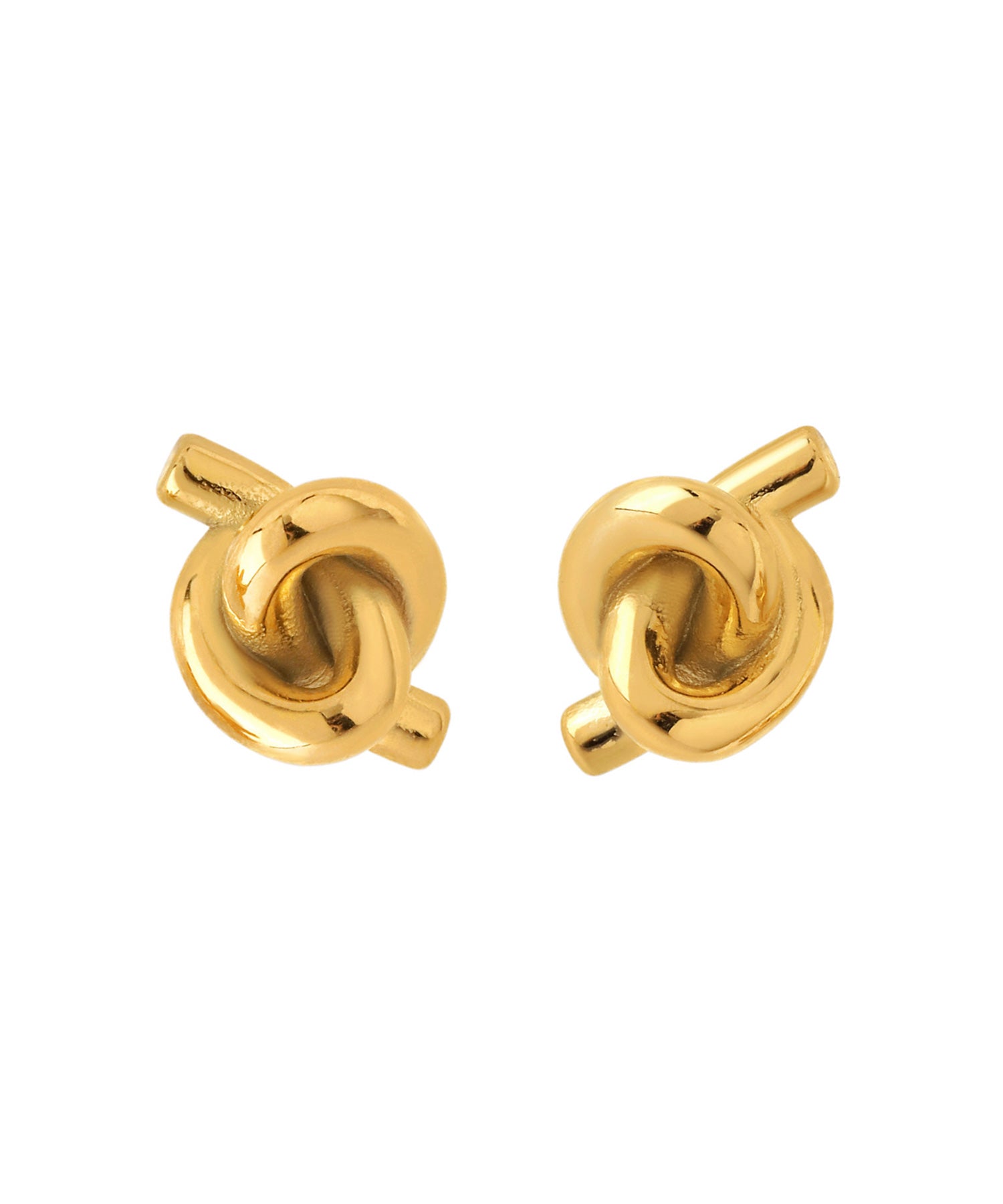 mimi33】メタルノットピアス[ステンレス][Ownideal]｜アネモネ