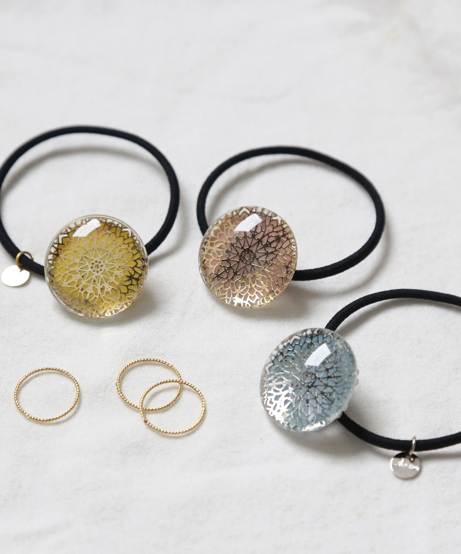 ANEMONE】透かしレースモチーフを閉じ込めたクリアヘアゴム