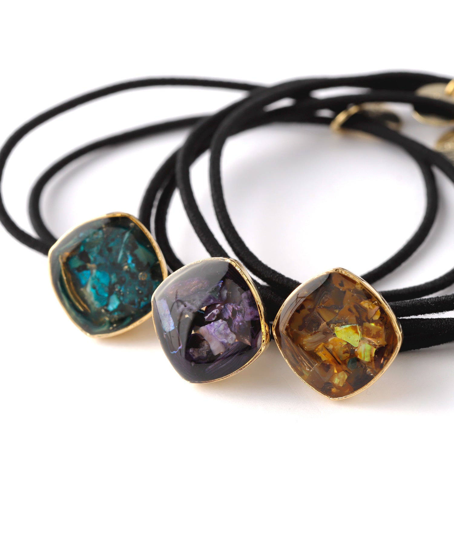 ANEMONE】艶めくシェルをとじこめたスクエアヘアゴム｜SANPO ONLINE