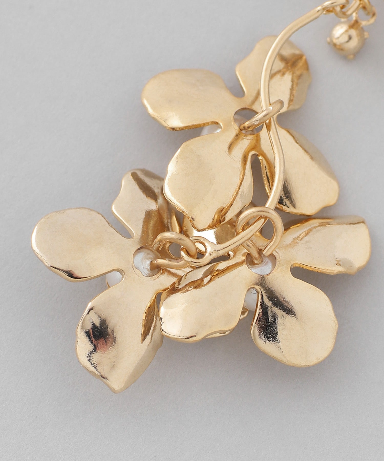 ANEMONE】パール×スイングフラワーピアス｜アネモネ・シエナロゼ