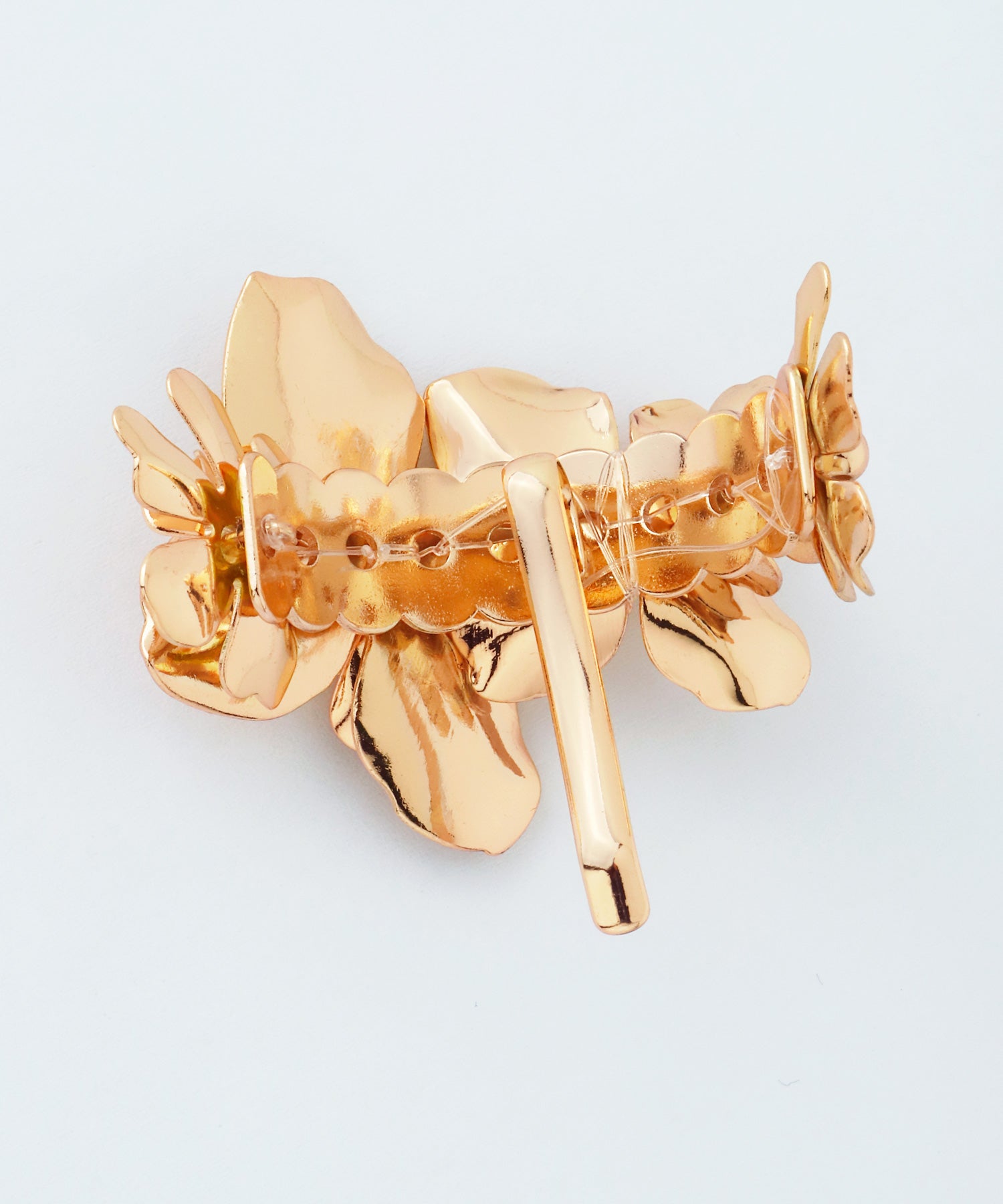 摘みたてフレッシュミモザ❤不規則変形お星様とミモザガラス玉のポニーフック❤ ANEMONE】メタルフラワーポニーフック×Uピン[3点セット][Hanayome