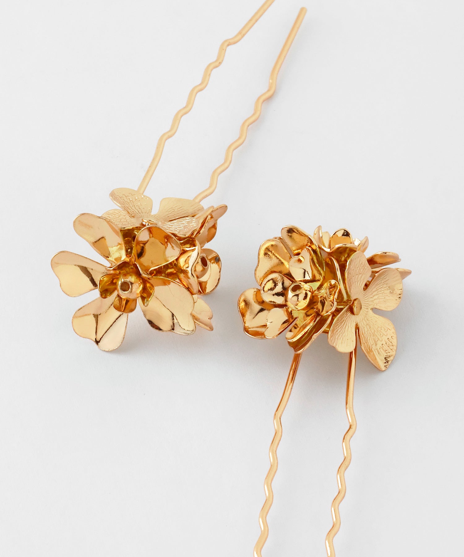 摘みたてフレッシュミモザ❤不規則変形お星様とミモザガラス玉のポニーフック❤ ANEMONE】メタルフラワーポニーフック×Uピン[3点セット][Hanayome