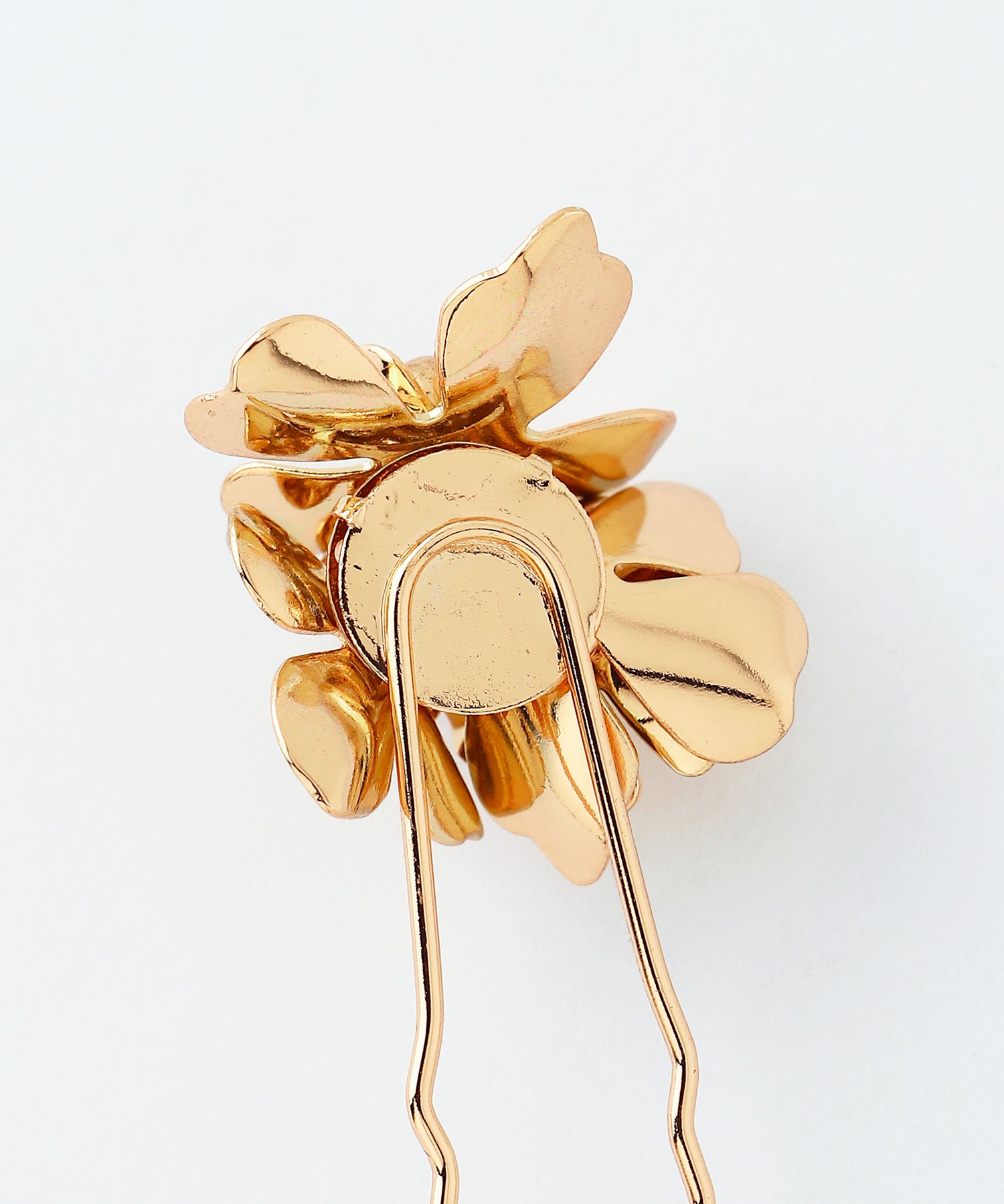 摘みたてフレッシュミモザ❤不規則変形お星様とミモザガラス玉のポニーフック❤ ANEMONE】メタルフラワーポニーフック×Uピン[3点セット][Hanayome