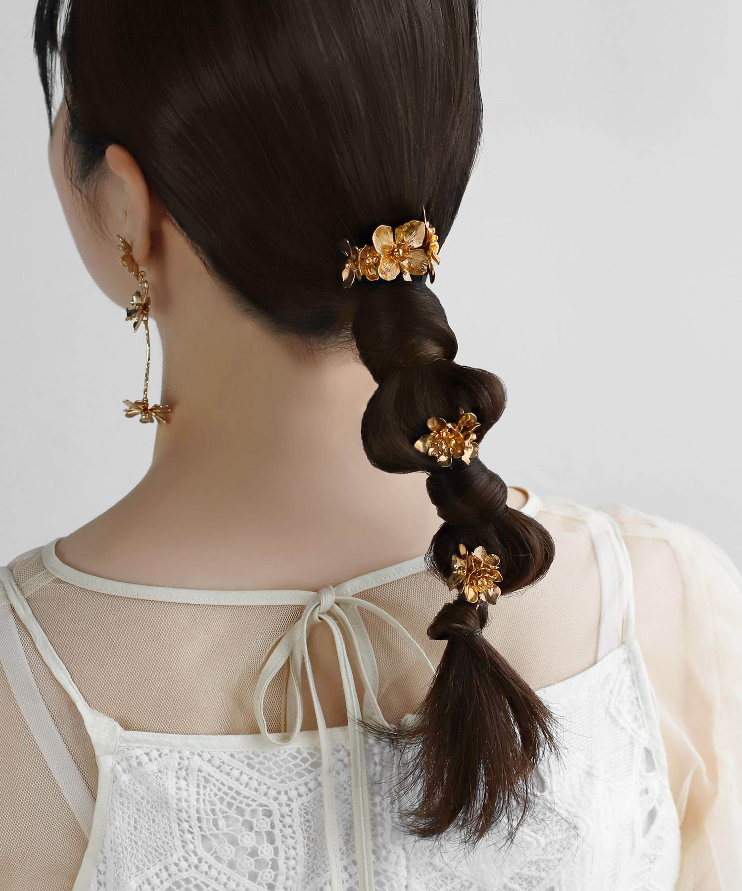 ANEMONE】メタルフラワーポニーフック×Uピン[3点セット][Hanayome