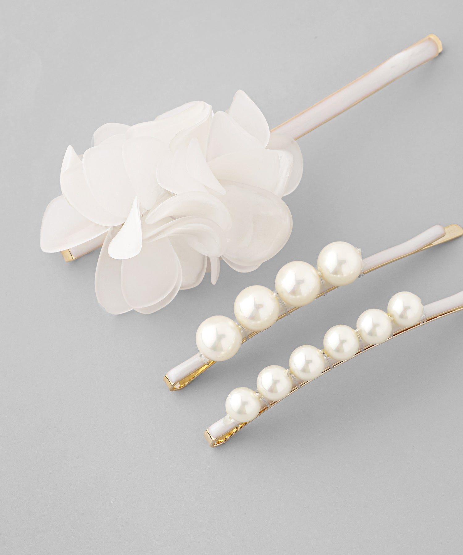 ANEMONE】パール×フラワーヘアピン[3本セット][Hanayome]｜SANPO