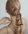 パール×メタルフラワーヘアピン[3本セット]