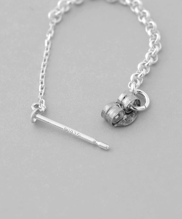 コンビチェーンバックキャッチピアス[silver925][Basic]