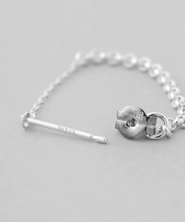 コンビチェーンバックキャッチピアス[silver925][Basic]