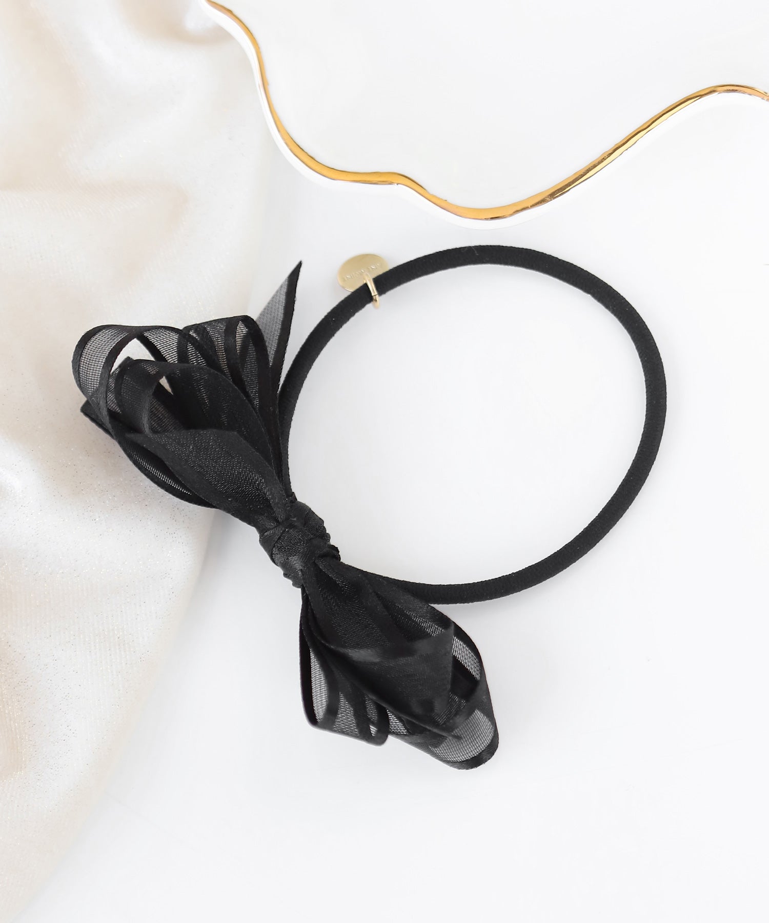 ANEMONE】重なりシアーリボンヘアゴム｜SANPO ONLINE(サンポーオンライン)