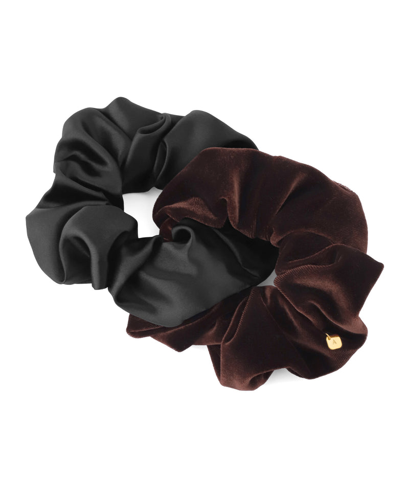 ベロア×サテンクロスシュシュ