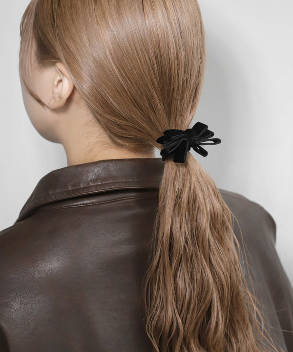 ベロアリボンヘアゴム