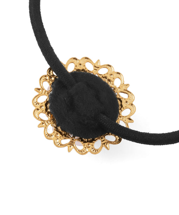 パール×ビーズヘアゴム