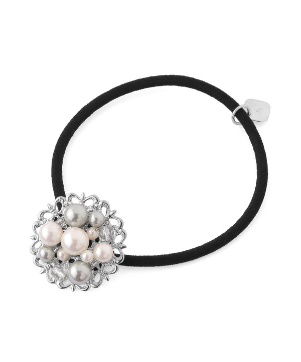 パール×ビーズヘアゴム