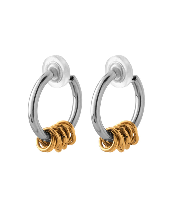 コンビカラー2WAYフープイヤリング[サージカルステンレス][Ownideal]