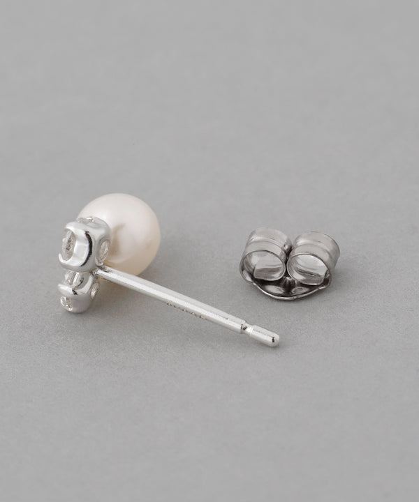 パール×ビジューピアス[silver925][Basic]