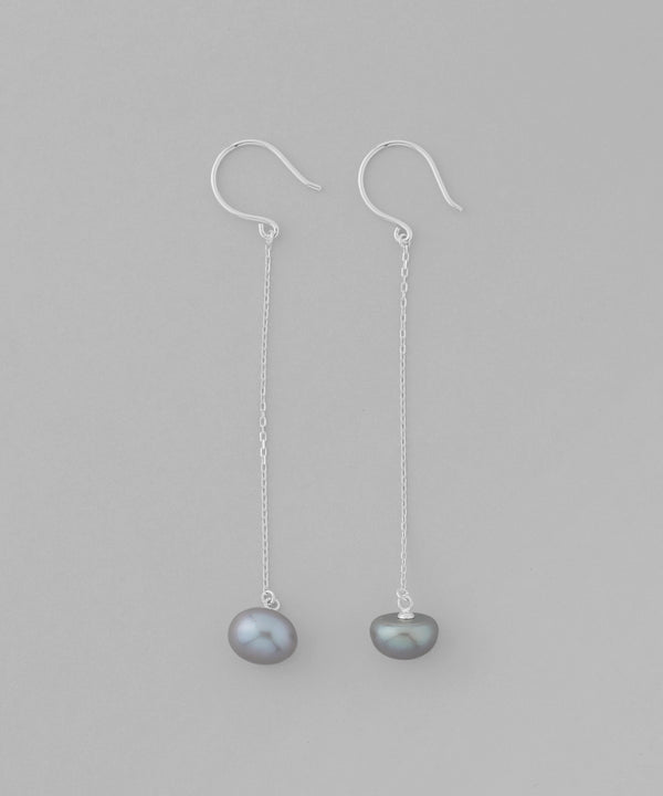 パールロングピアス[silver925][Basic]