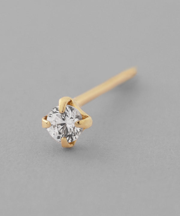 パール×ビジューアシメピアス[K10][Basic]