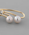 パール×ビジューアシメピアス[K10][Basic]