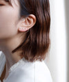 パール×ビジューアシメピアス[K10][Basic]