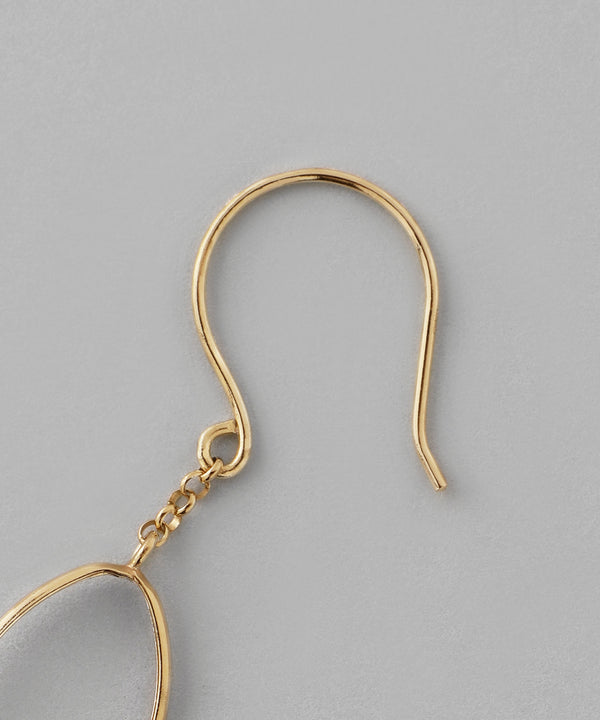 淡水パール×オーバルフックピアス[K10][Basic]