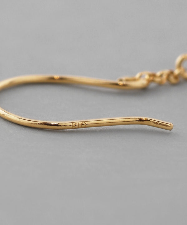 淡水パール×オーバルフックピアス[K10][Basic]