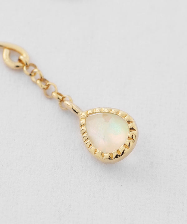 Opal hook earrings [K10][Basic]