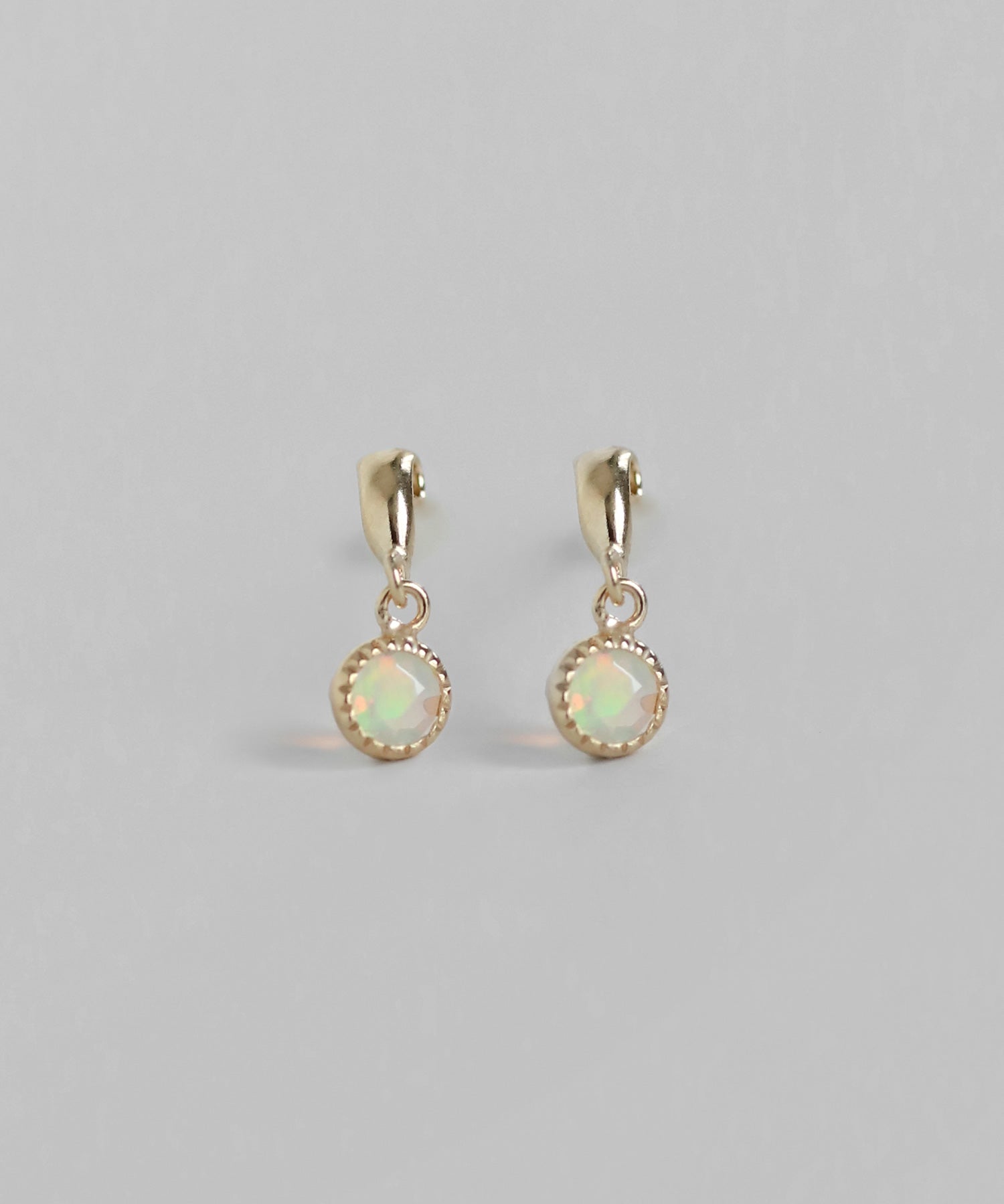 mimi33】オパールピアス[K10][Basic]｜アネモネ・シエナロゼ・ミミサン