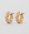 Rope design hoop earrings [Sheerchic]