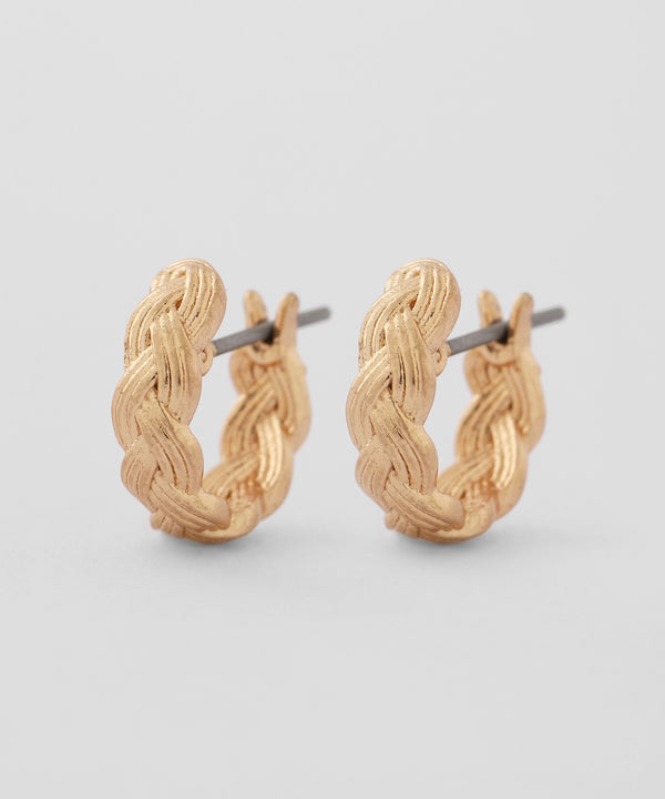 Rope design hoop earrings [Sheerchic]